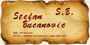 Stefan Bučanović vizit kartica